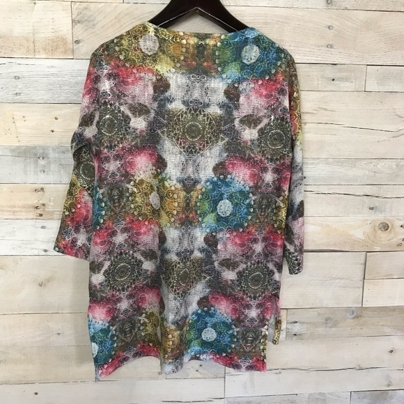 Nally & Milly Multicolor Printed Top Shirt Large - Picture 3 of 5